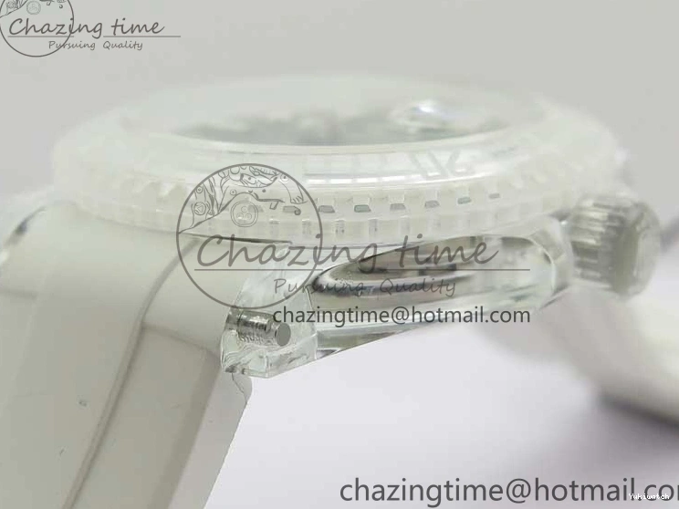 Dial Strap White Green Submariner on VR3135 3AF Transparent Best Phantomlab Edition Rubber 0217